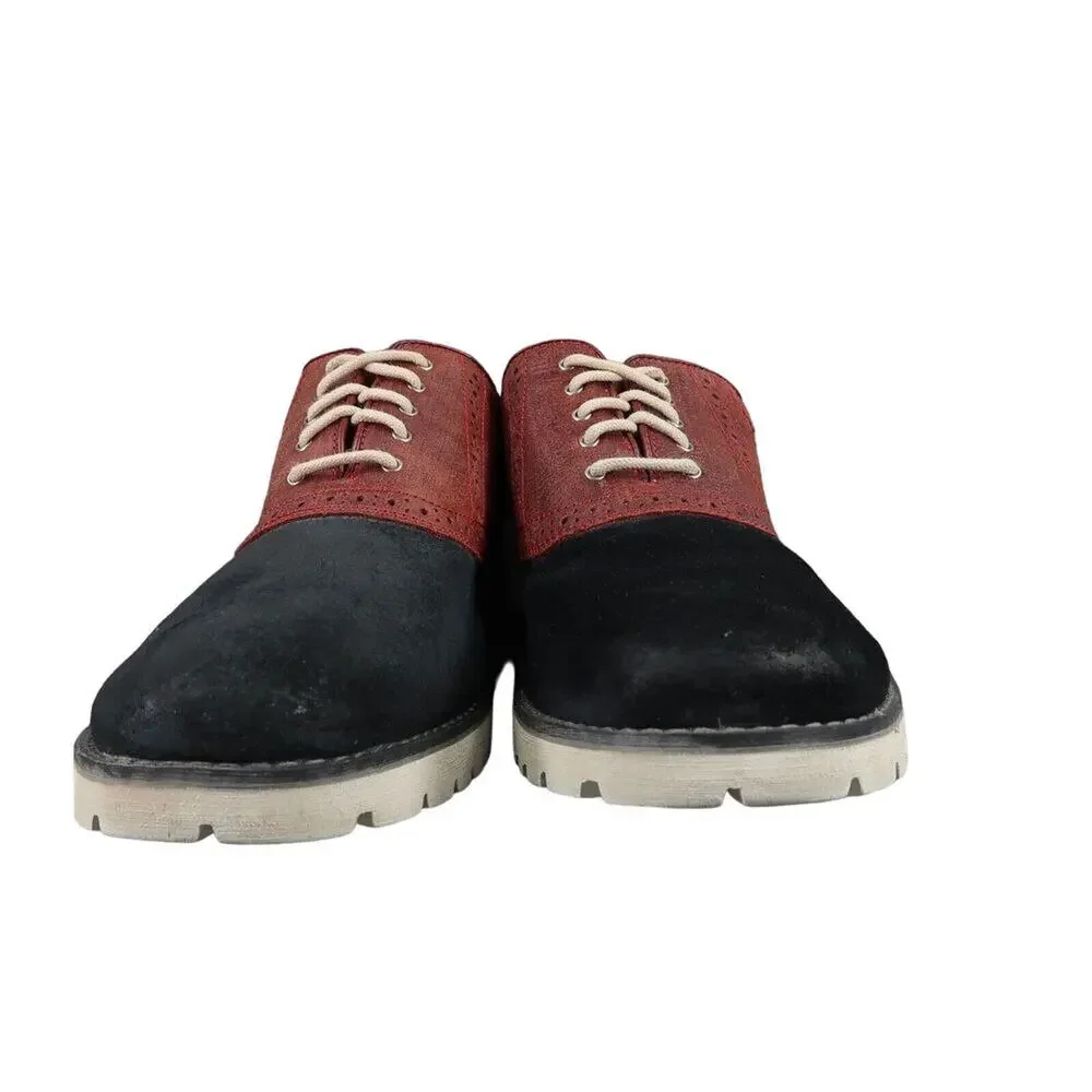 Hush Puppies Shoes Mens 12 Oxfords Saddle Leather Classic Authentic Lug Black EW